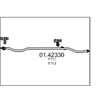 Tuyau d'échappement MTS 01.42330