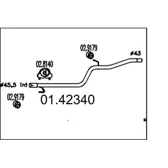 Tuyau d'échappement MTS 01.42340