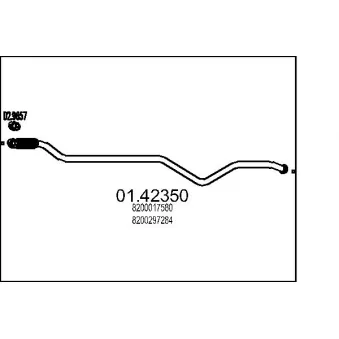 Tuyau d'échappement MTS 01.42350