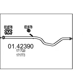 Tuyau d'échappement MTS 01.42390