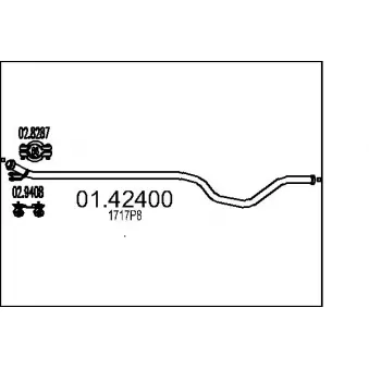Tuyau d'échappement MTS 01.42400