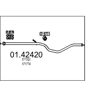 Tuyau d'échappement MTS 01.42420
