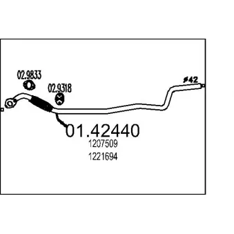 Tuyau d'échappement MTS 01.42440