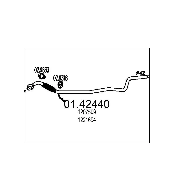 Tuyau d'échappement MTS 01.42440