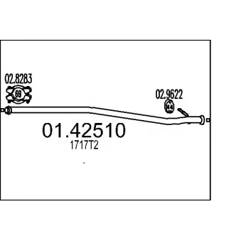 Tuyau d'échappement MTS 01.42510