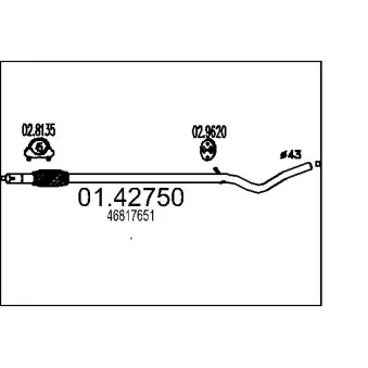 Tuyau d'échappement MTS 01.42750