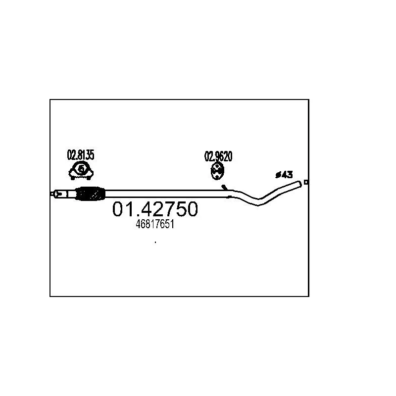 Tuyau d'échappement MTS 01.42750