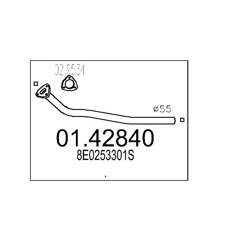 Tuyau d'échappement MTS 01.42840