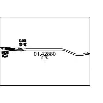 Tuyau d'échappement MTS 01.42880