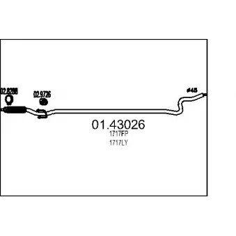 Tuyau d'échappement MTS 01.43026