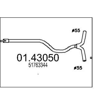 Tuyau d'échappement MTS