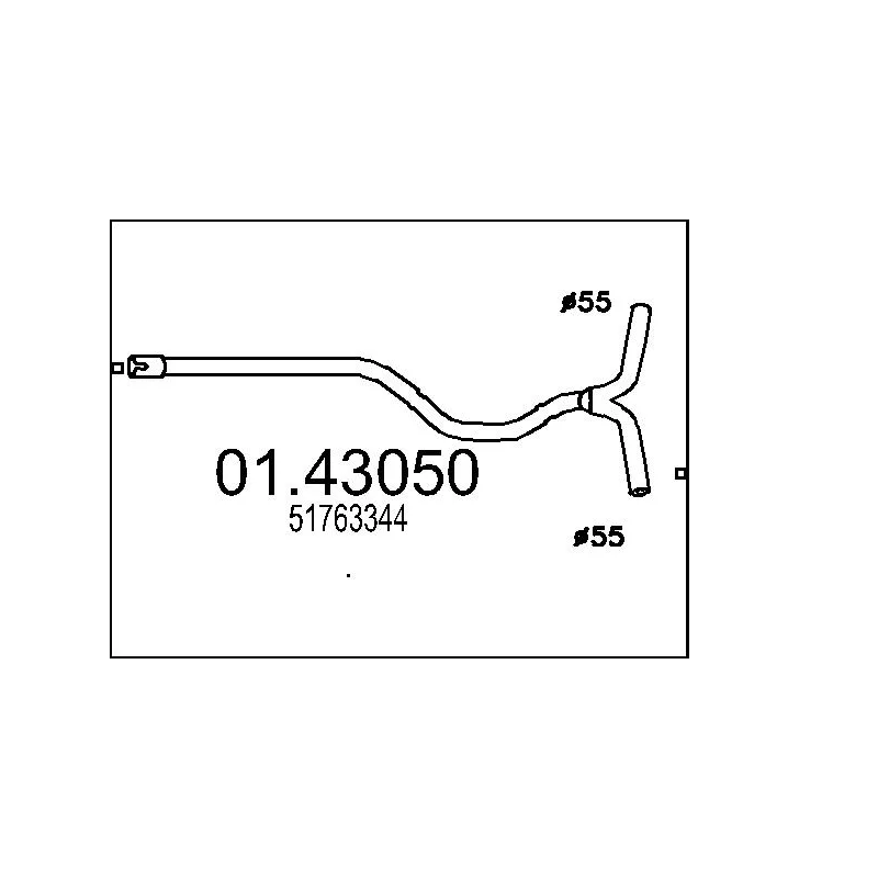 Tuyau d'échappement MTS 01.43050