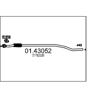 Tuyau d'échappement MTS 01.43052