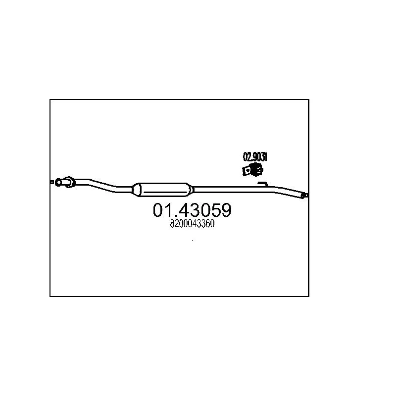 Tuyau d'échappement MTS 01.43059