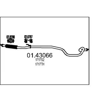 Tuyau d'échappement MTS 01.43066