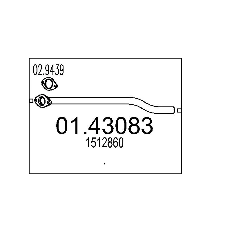 Tuyau d'échappement MTS 01.43083