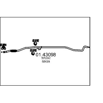 Tuyau d'échappement MTS 01.43098