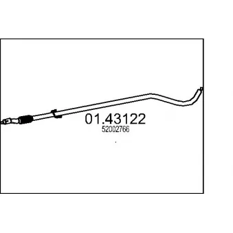 Tuyau d'échappement MTS 01.43122
