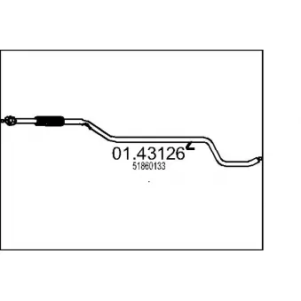 Tuyau d'échappement MTS 01.43126