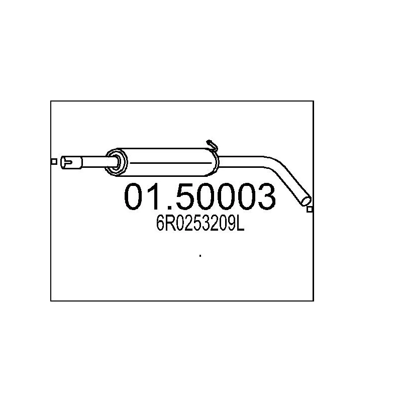 Silencieux central MTS 01.50003
