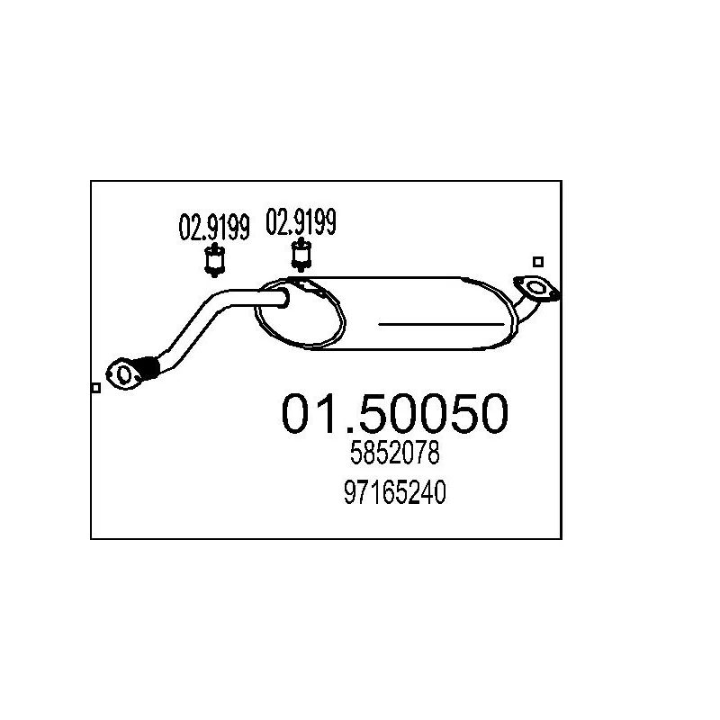 Silencieux central MTS 01.50050