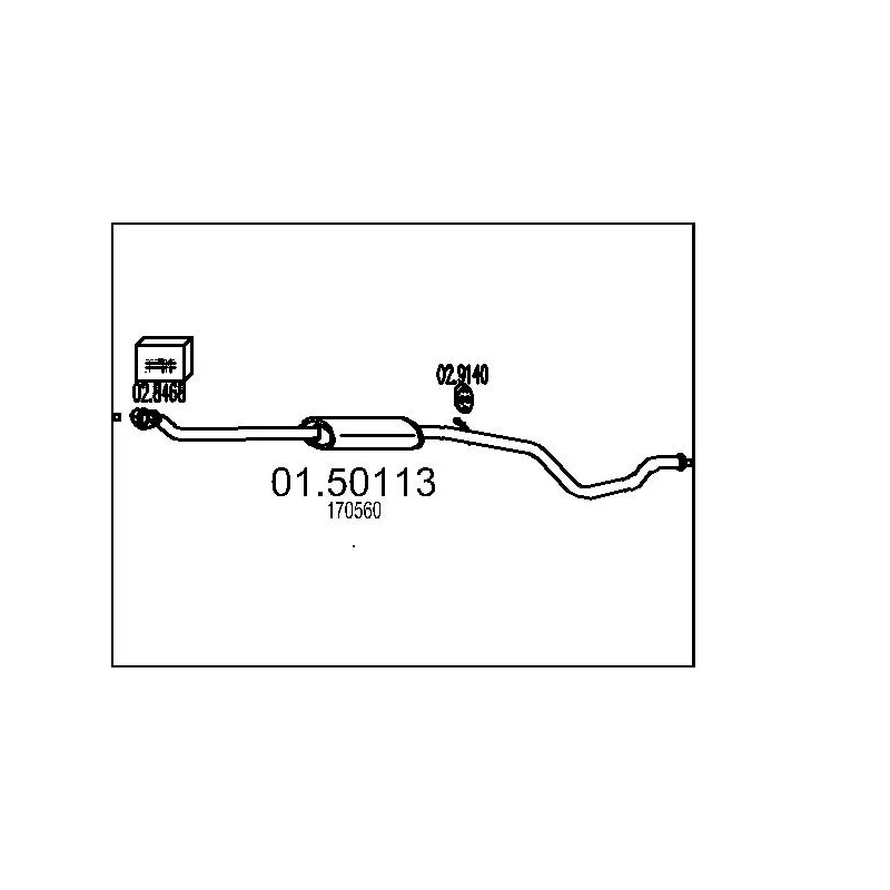 Silencieux central MTS 01.50113