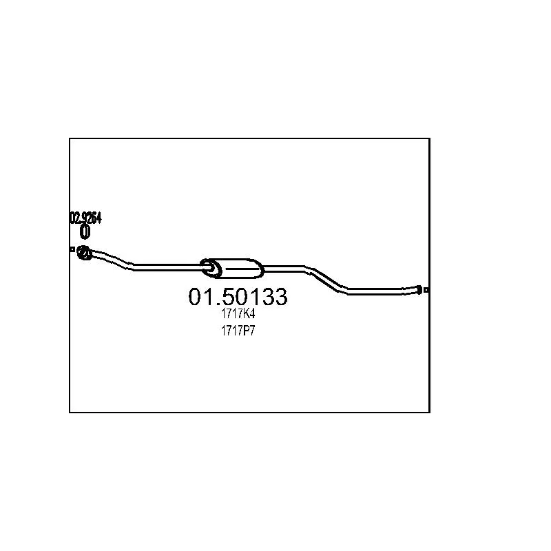 Silencieux central MTS 01.50133