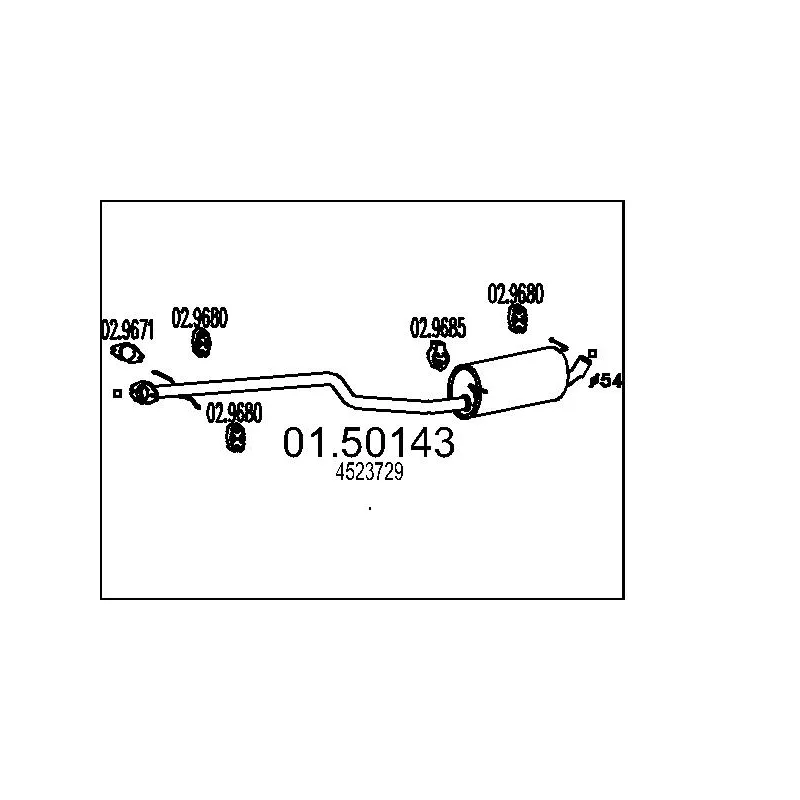 Silencieux central MTS 01.50143