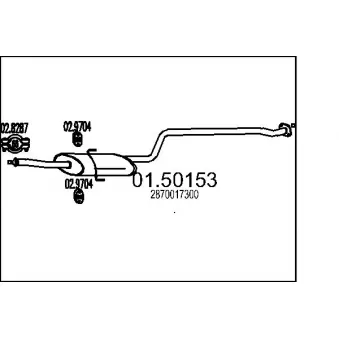 Silencieux central MTS