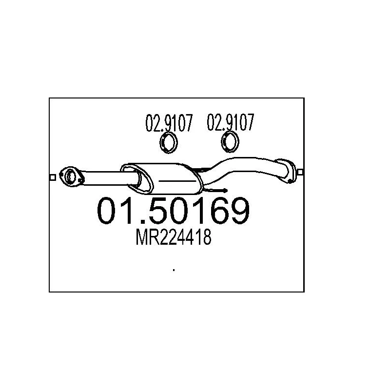 Silencieux central MTS 01.50169