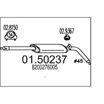 Silencieux central MTS