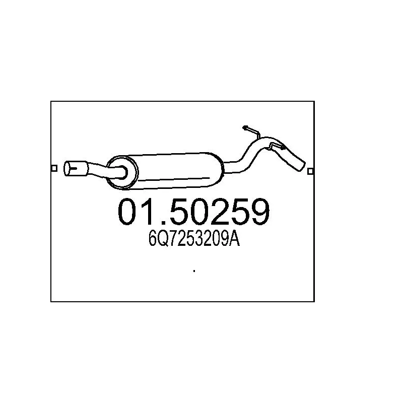 Silencieux central MTS 01.50259