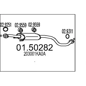 Silencieux central MTS