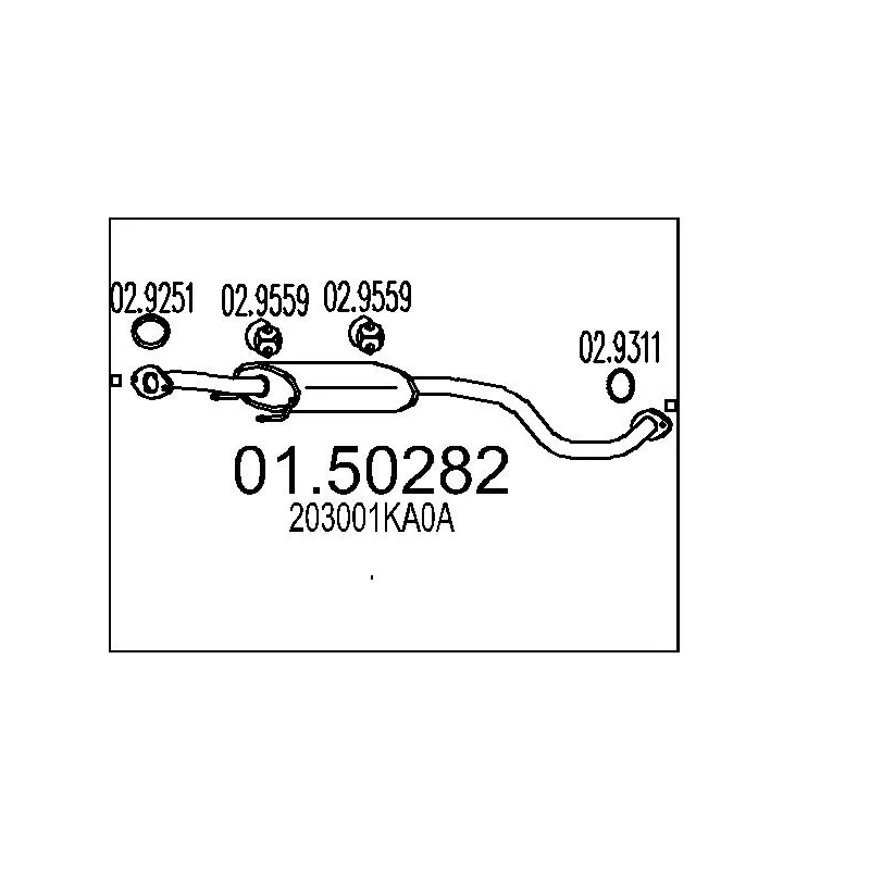 Silencieux central MTS 01.50282