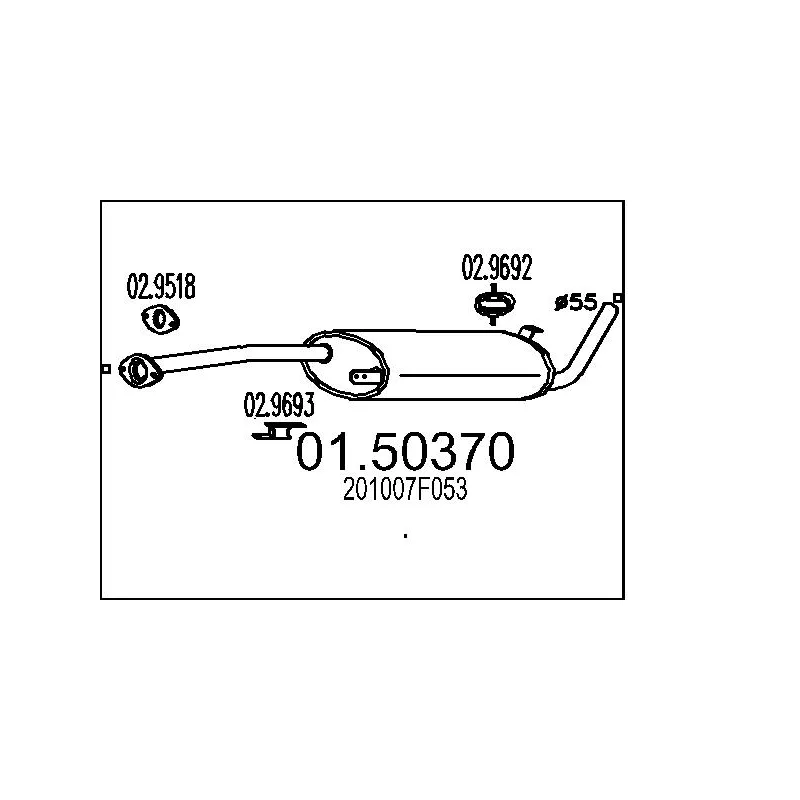Silencieux central MTS 01.50370
