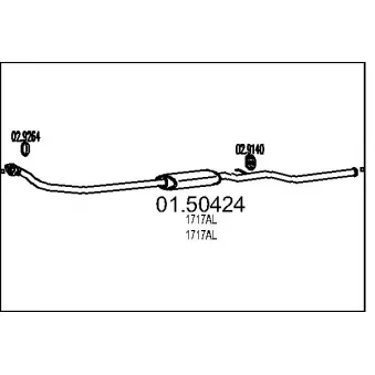 Silencieux central MTS 01.50424