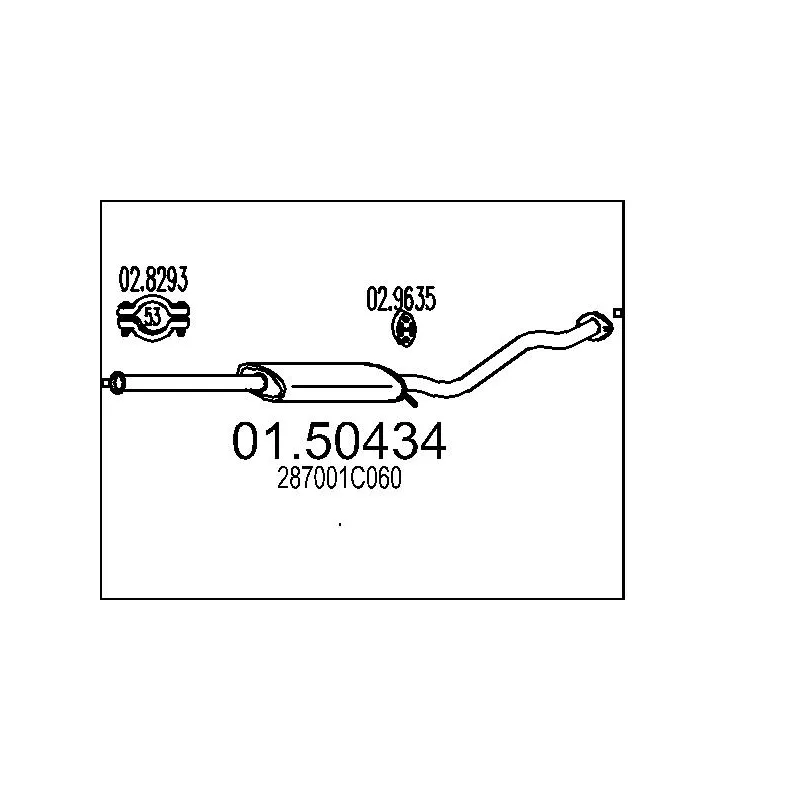 Silencieux central MTS 01.50434