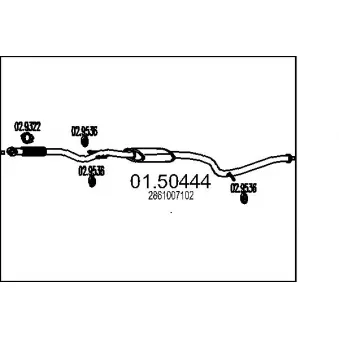 Silencieux central MTS 01.50444