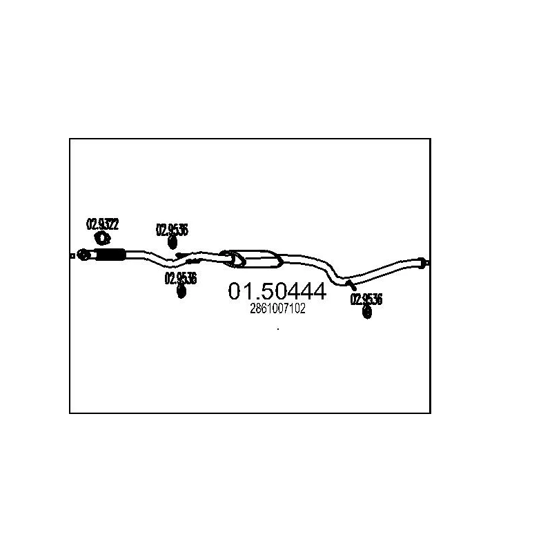 Silencieux central MTS 01.50444