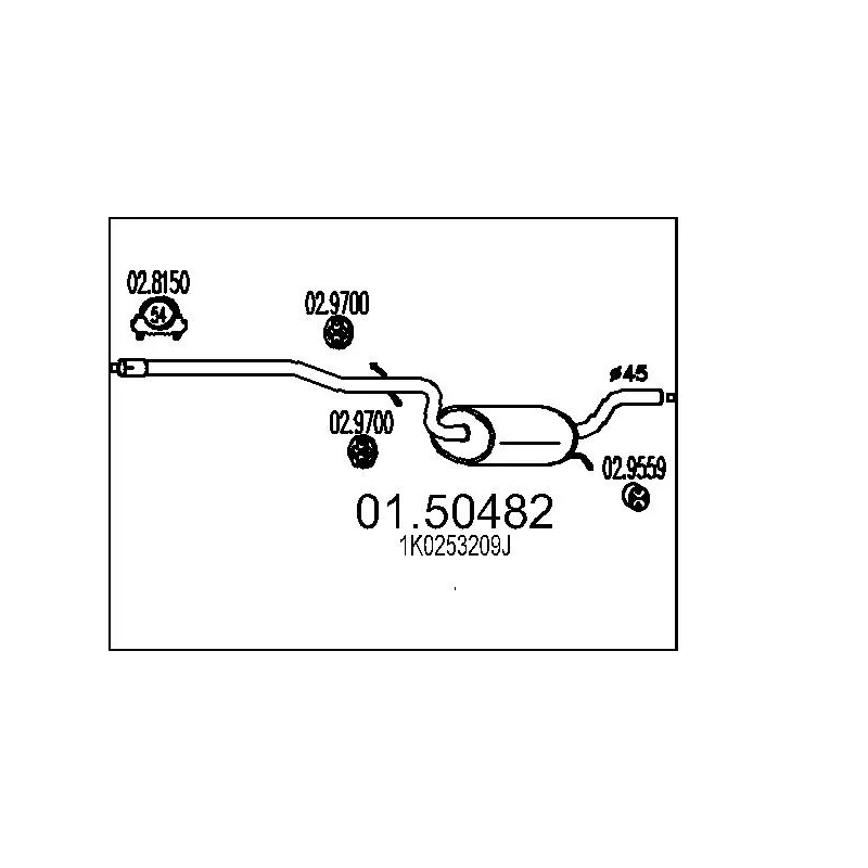 Silencieux central MTS 01.50482