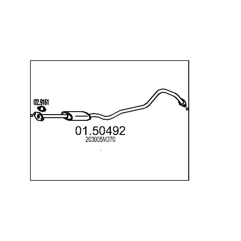 Silencieux central MTS 01.50492