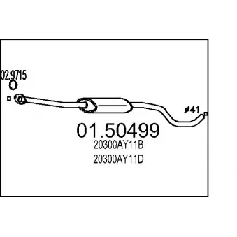 Silencieux central MTS