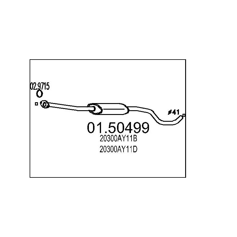 Silencieux central MTS 01.50499
