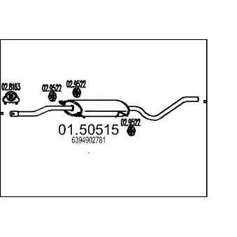 Silencieux central MTS 01.50515