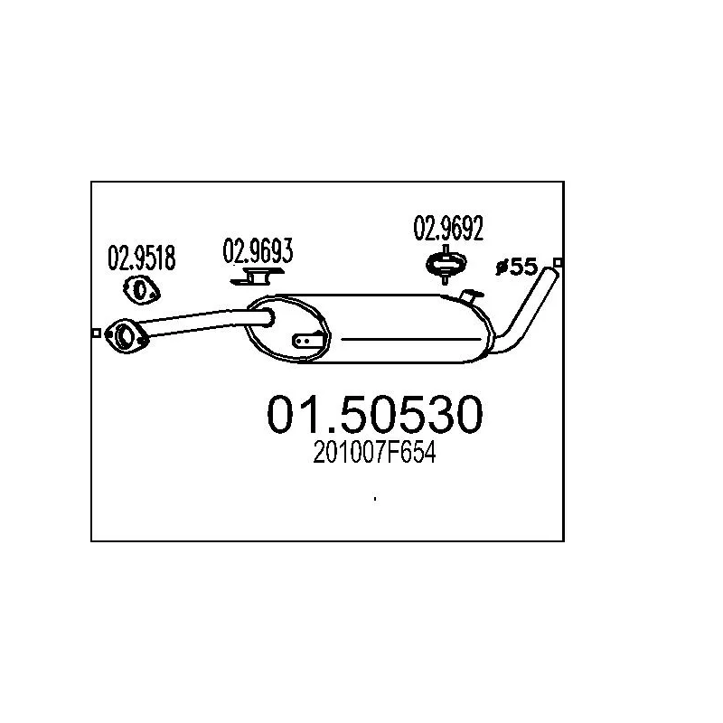 Silencieux central MTS 01.50530