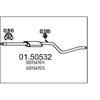 Silencieux central MTS