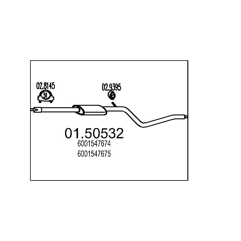 Silencieux central MTS 01.50532