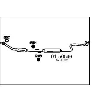 Silencieux central MTS 01.50546