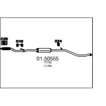 Silencieux central MTS 01.50555