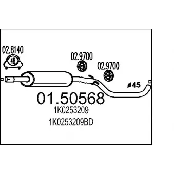 Silencieux central MTS